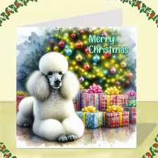Standard Poodle Dog Christmas Card