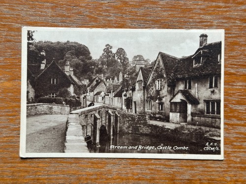 Vintage castle combe wiltshire - castle,