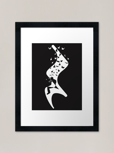 Piccolo trumpet framed - piccolo, art
