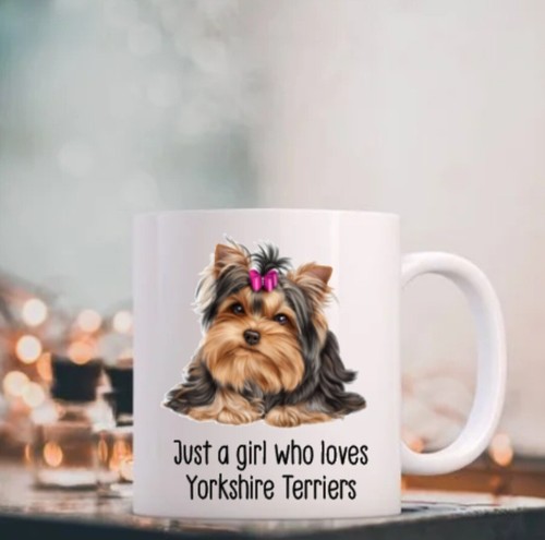 Funny yorkshire terrier - yorkshire, coffee