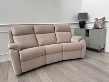 G Plan Kingsbury Beige Velour Static Curved 3 Seater Sofa