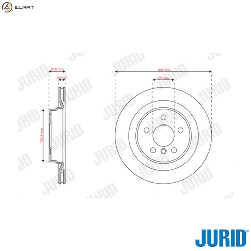 Brake disc 563827jc - brake,