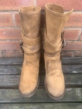 Bertie Brown Suede Boots Ladies Size Uk 7/40