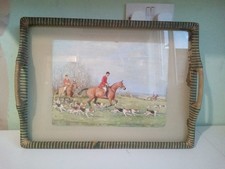 Vintage Wicker Tray With