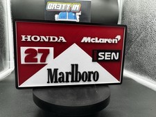 Formula One | F1 | Ayrton Senna | 27 | Marlboro | Mclaren | Collectors Plaque