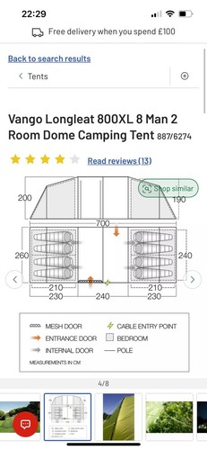 Vango longleat 800xl with - longleat,