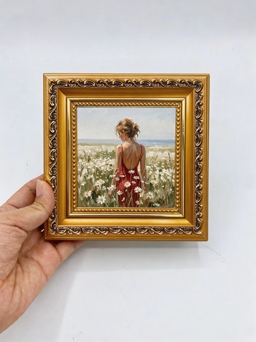 Woman flower field - flower, kitchen