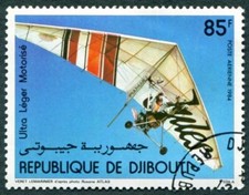 DJIBOUTI 1984 85f SG907 used FG NH Micro-light Aircraft AIRMAIL STAMP ##W30