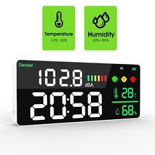 Decibel Meter Wall Mount Sound Level Meter LED Display Noise Temp Humidity Meter