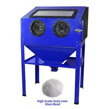 Sand Blasting Cabinet Portable Work Station LED Sandblaster 220L Blasting Media