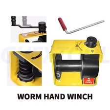 250/500/1000KG Self-locking Worm Hand Winch Turbine ,Worm Gear Hoist Hand Winch