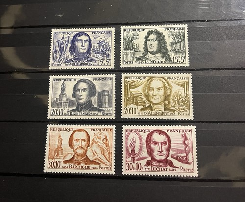 Old french stamps celebrities - french,