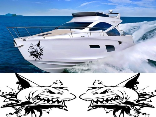 Nasty shark boat graphics - nasty, x