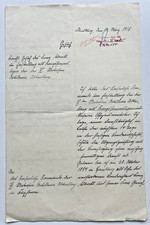 Genuine WW1 German Document - Request to Join IV Marine Artillery Division