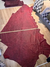 leather Burgundi hide elegant colour 190cmx111cm