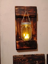 Rustic Wood Wall Sconce /