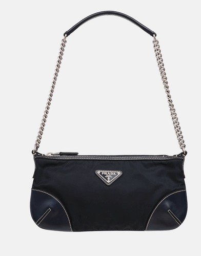 Prada small black fabric - black,