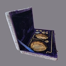 Vintage Portable Apothecary Jewellers Balance Scale Set in Velvet Case