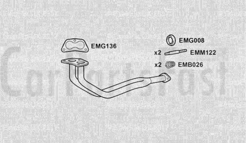 Exma2004 front pipe mazda - mazda, 323