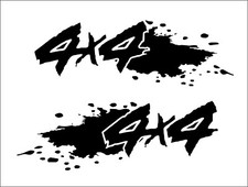 2x 4x4 Mud Splash Splat vinyl stickers graphics decals off roading wing road