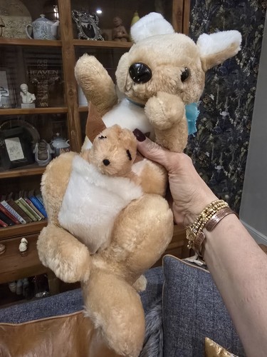 Vintage kangaroo plush with - kangaroo,
