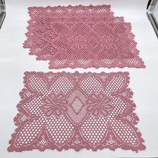 Lot of 5 Pink Lace Doilies