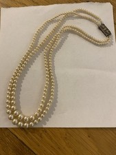 Antique pearl necklace with - antique,