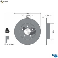 2x BRAKE DISC BDS1699 FOR