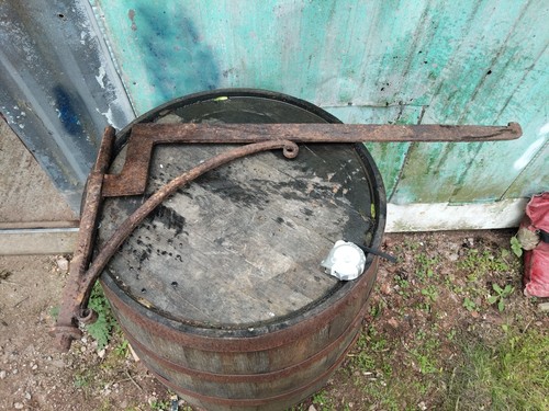 Antique wrought iron sway - wrought,