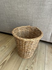 Wicker waste paper bin - wicker,