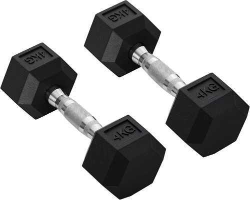Homcom hexagonal dumbbells kit - homcom,