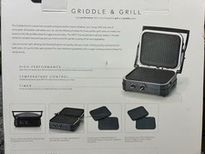 Cuisinart Style Collection Griddle & Grill Midnight Grey GR47BU (NEW) RRP £160