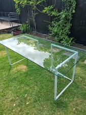 Habitat NIC clear glass desk