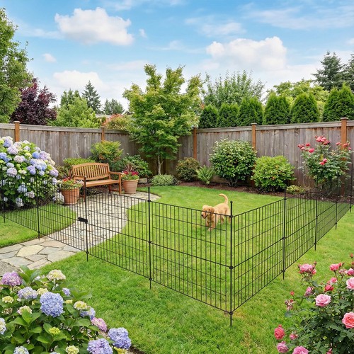 Metal garden fencing with - 10,
