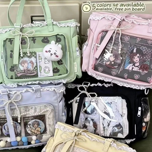 Trendy transparent ita bag - transparent,