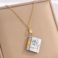 For Daughter My Incredible Daughter Book Necklace Adjustable Silver Gold Book