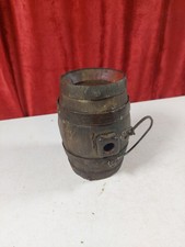 Antique French Primative Wooden Flask Powder Keg