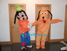 Mickey's Revue Goofy Goof Dippy Dawg Pluto Mascot Costume Suit Cartoon Character