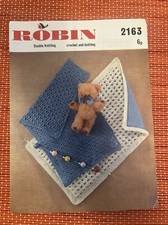 2 BABY PRAM BLANKETS RUG KNIT