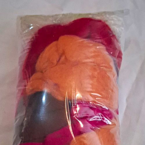 Multicoloured wool top roving - wool,