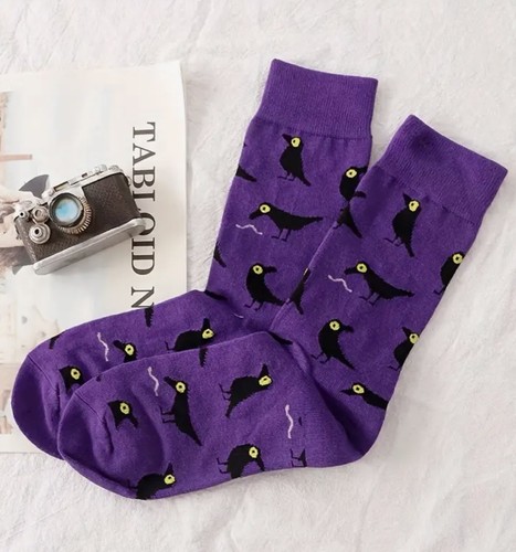 Purple crow socks unisex - socks,