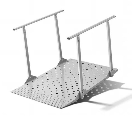 Aluminum wheelchair ramp - wheelchair, with