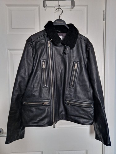 Reiss leather biker - leather, jacket