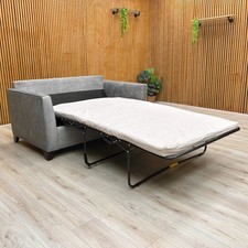 ‘Smith’ 2 Seater Sofa Bed Grey Kingston Fabric Convertible Fold-Out BRAND NEW