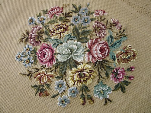Vintage petit point tapestry - vintage,