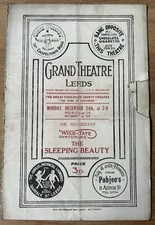 1920's THE SLEEPING BEAUTY Grand Theatre Leeds 1929 PANTOMIME PROGRAMME Adverts