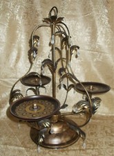 CHANDELIER CUP CAKE PLATE STAND DISPLAY CENTERPIECE TABLE DECOR BLACK GOLD