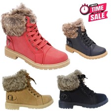 Kids Girls Boys Fur Lined