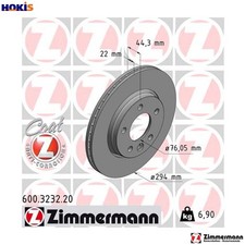 2x BRAKE DISC 600.3232.20 FOR