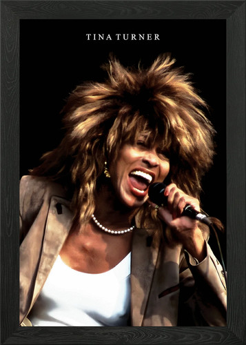 Tina turner singing framed - tina,